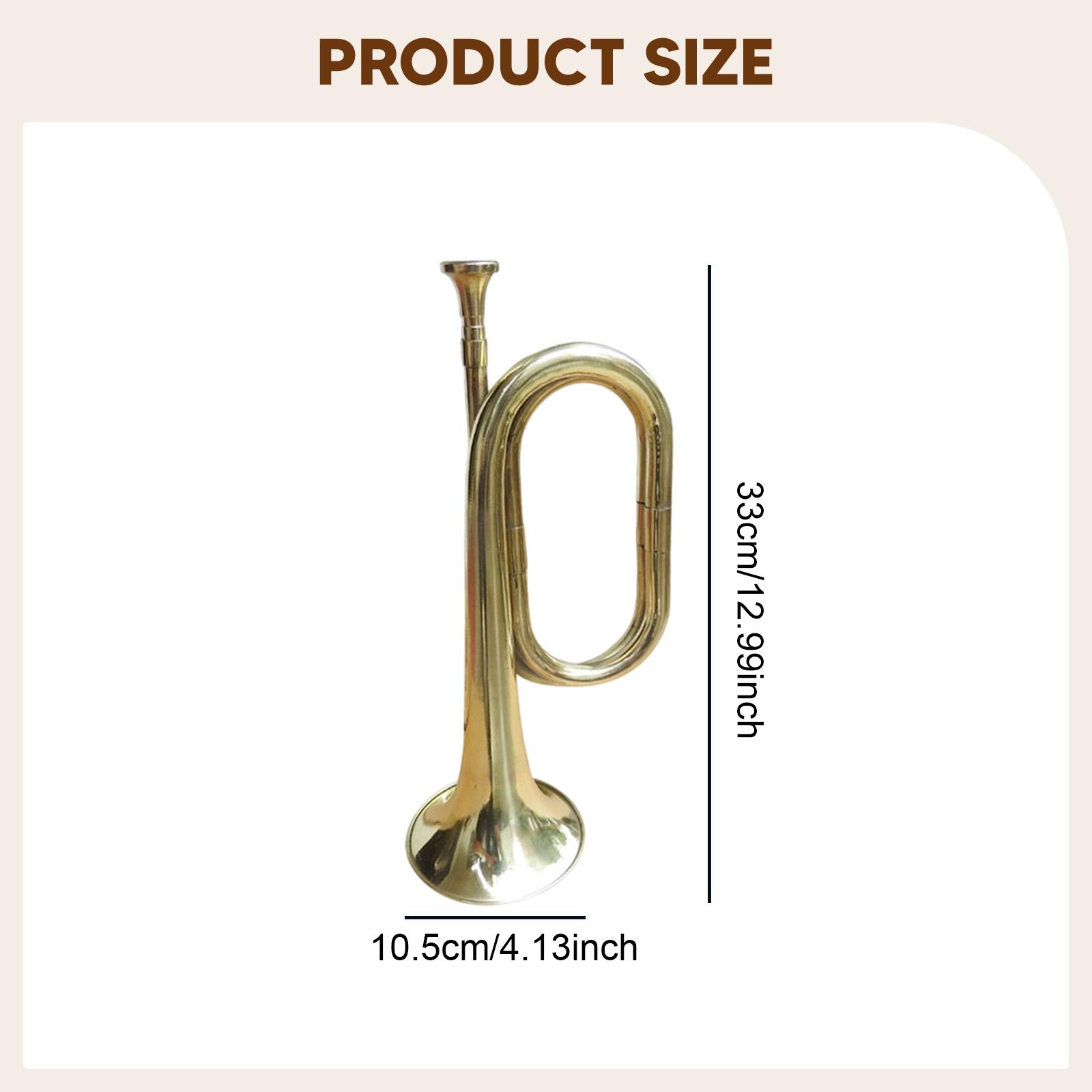 Musical Instrument Bugle - Труба-сигнальный рожок, портативный музыкальный инструмент, 13